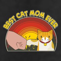 Retro Best Cat Mom Ever 25L Jumbo Tote