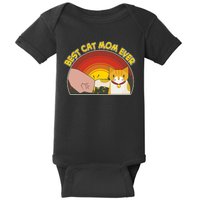 Retro Best Cat Mom Ever Baby Bodysuit