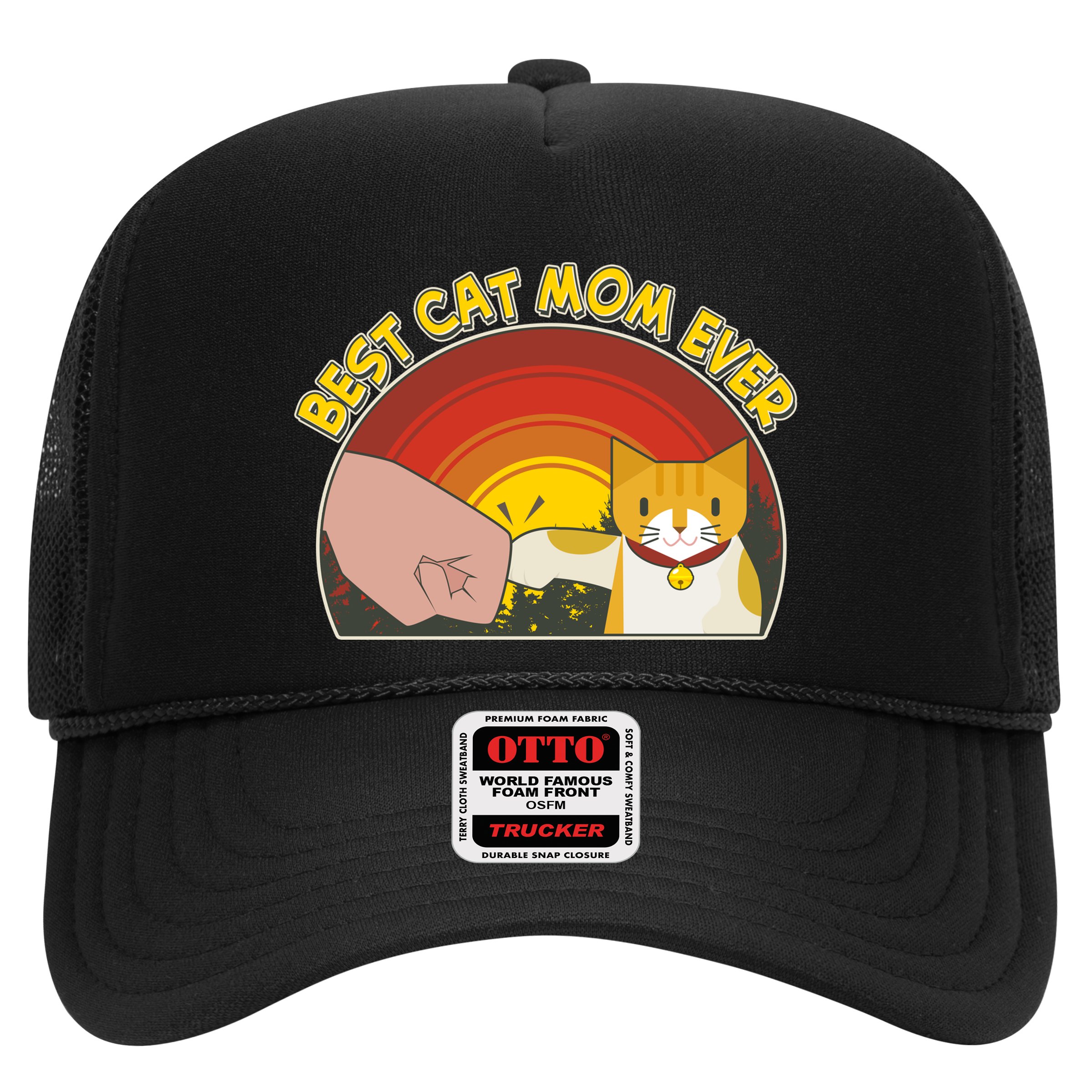 Retro Best Cat Mom Ever Hat