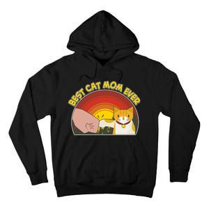 Retro Best Cat Mom Ever Tall Hoodie