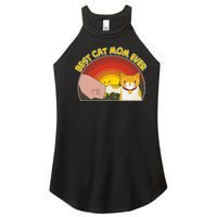 Retro Best Cat Mom Ever Women’s Perfect Tri Rocker Tank