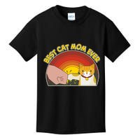 Retro Best Cat Mom Ever Kids T-Shirt