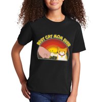 Retro Best Cat Mom Ever Kids T-Shirt
