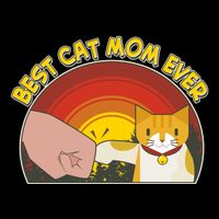 Retro Best Cat Mom Ever Kids T-Shirt