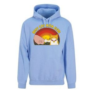 Retro Best Cat Mom Ever Unisex Surf Hoodie