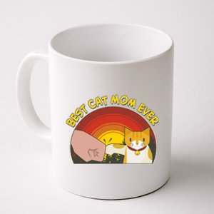 Retro Best Cat Mom Ever Coffee Mug