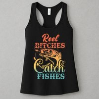 Reel Bitches Catch Fishes Funny Retro Fishing Womens Tank Top