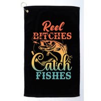 Reel Bitches Catch Fishes Funny Retro Fishing Golf Towel