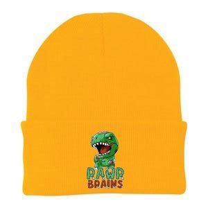 Rawr Brains Cute Zombie Dinosaur Halloween Costume Gift Meaningful Gift Knit Cap Winter Beanie