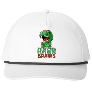 Rawr Brains Cute Zombie Dinosaur Halloween Costume Gift Meaningful Gift Snapback Five-Panel Rope Hat