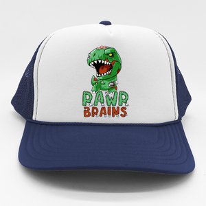 Rawr Brains Cute Zombie Dinosaur Halloween Costume Gift Meaningful Gift Trucker Hat