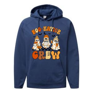 Retro Boohavior Crew Behavior Analyst Halloween Aba Rbt Performance Fleece Hoodie