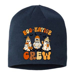 Retro Boohavior Crew Behavior Analyst Halloween Aba Rbt Sustainable Beanie