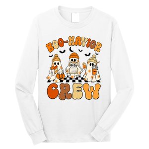 Retro Boohavior Crew Behavior Analyst Halloween Aba Rbt Long Sleeve Shirt