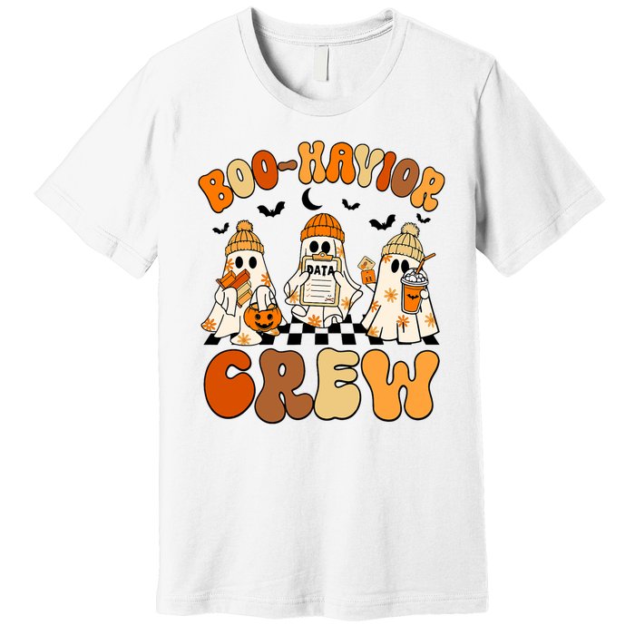 Retro Boohavior Crew Behavior Analyst Halloween Aba Rbt Premium T-Shirt