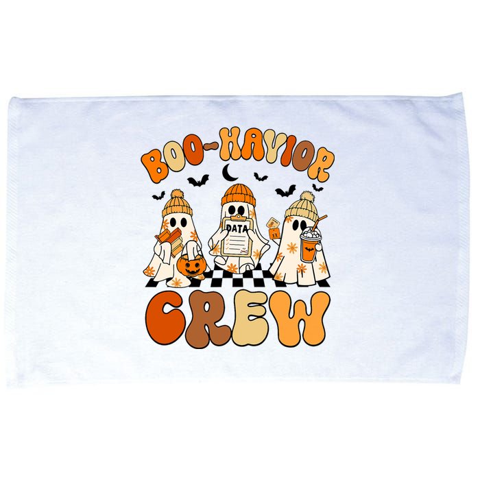 Retro Boohavior Crew Behavior Analyst Halloween Aba Rbt Microfiber Hand Towel