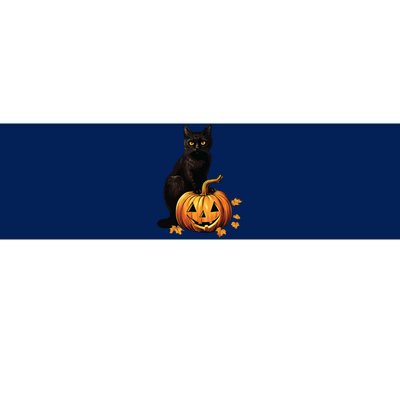 Retro Black Cat Halloween Pumpkin Costume Bumper Sticker