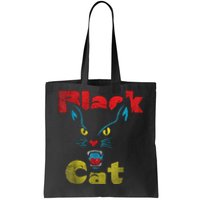 Retro Black Cat Retro Fireworks Vintage Halloween 70s Tote Bag