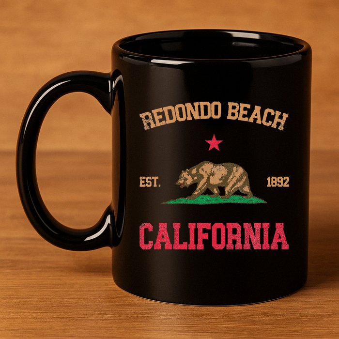 Redondo Beach California 11oz C Handle Ceramic Mug
