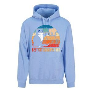 Retro Best Cat Grandpa Ever Funny Fist Bump Granddad Gift Unisex Surf Hoodie