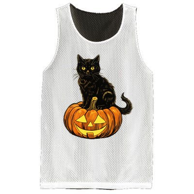 Retro Black Cat Halloween Pumpkin Costume Mesh Reversible Basketball Jersey Tank