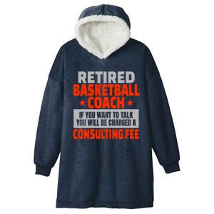 Retired Basketball Coach Funny Retiret Party Humor Gift Hooded Wearable Blanket