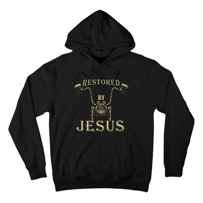 Restored By Christ – Christian Motorcycle Gospel Faith Hoodie