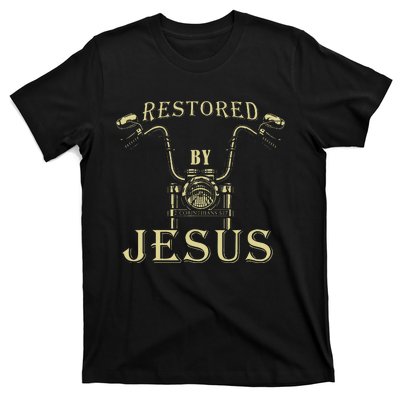 Restored By Christ – Christian Motorcycle Gospel Faith T-Shirt