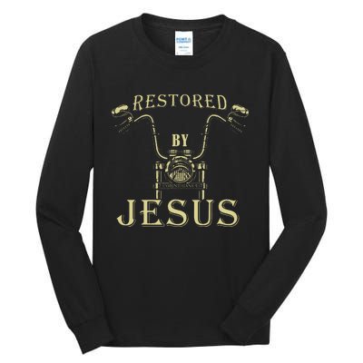 Restored By Christ – Christian Motorcycle Gospel Faith Tall Long Sleeve T-Shirt