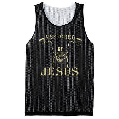 Restored By Christ – Christian Motorcycle Gospel Faith Mesh Reversible Basketball Jersey Tank