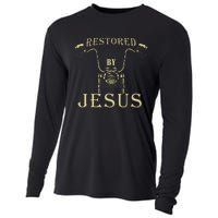 Restored By Christ – Christian Motorcycle Gospel Faith Cooling Performance Long Sleeve Crew