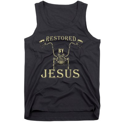 Restored By Christ – Christian Motorcycle Gospel Faith Tank Top