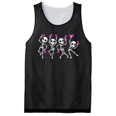 Ribbon Breast Cancer Awareness Skeleton Mesh Reversible Basketball Jersey Tank