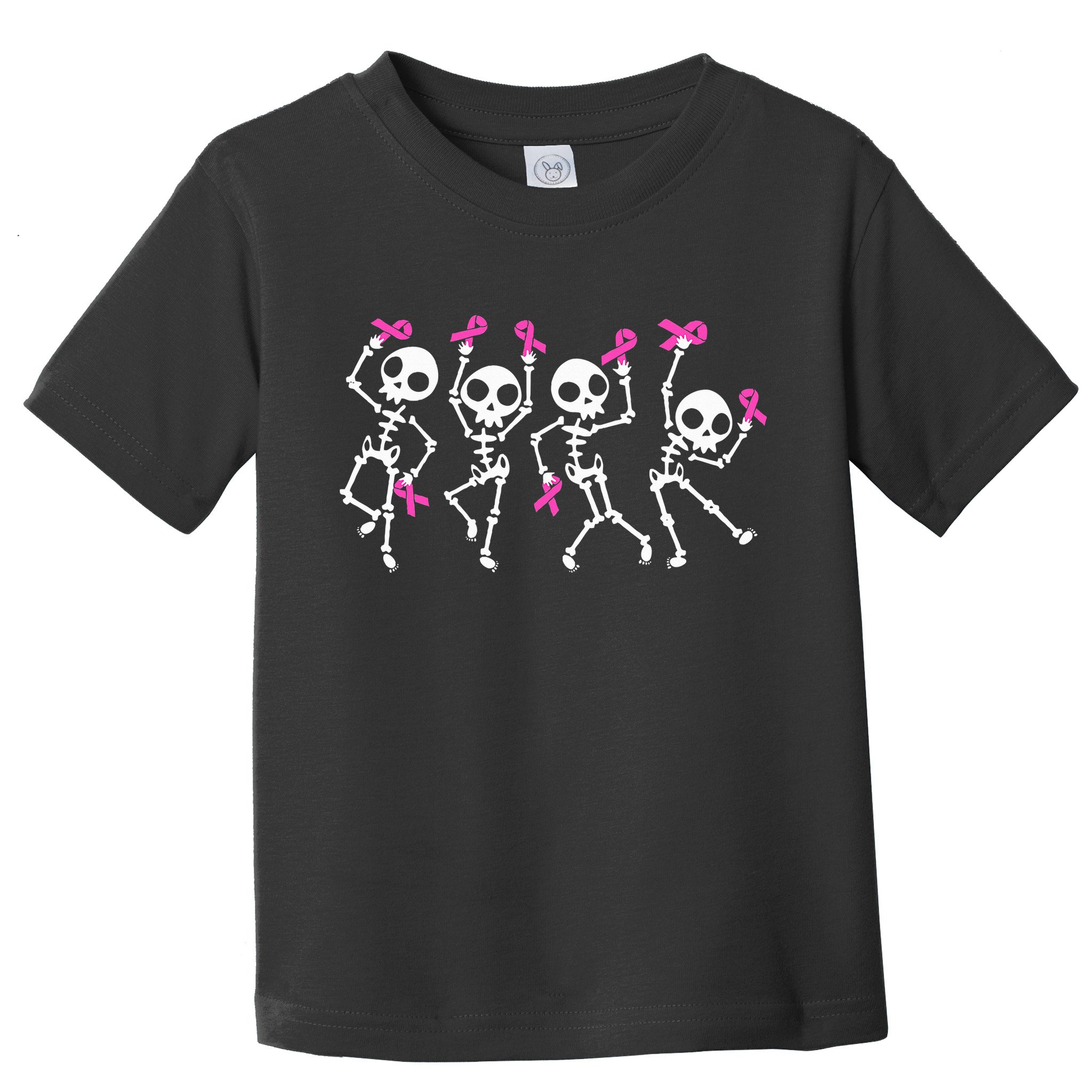 Ribbon Breast Cancer Awareness Skeleton Toddler T-Shirt