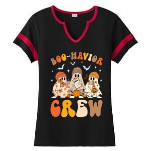 Retro Boohavior Crew Behavior Analyst Halloween Aba Rbt Gift Ladies Halftime Notch Neck Tee