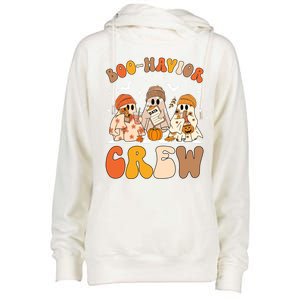 Retro Boohavior Crew Behavior Analyst Halloween Aba Rbt Gift Womens Funnel Neck Pullover Hood