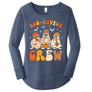 Retro Boohavior Crew Behavior Analyst Halloween Aba Rbt Gift Women's Perfect Tri Tunic Long Sleeve Shirt