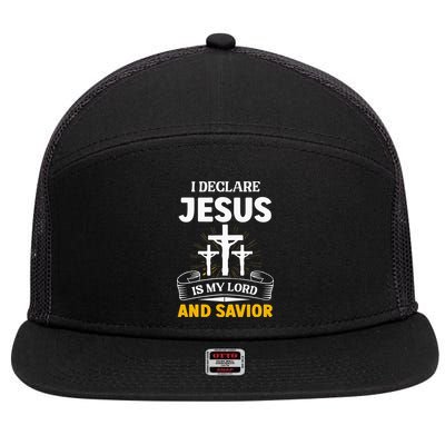 Religious Bible Church Jesus Is My Lord And Savior 7 Panel Mesh Trucker Snapback Hat