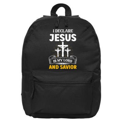 Religious Bible Church Jesus Is My Lord And Savior 16 in Basic Backpack