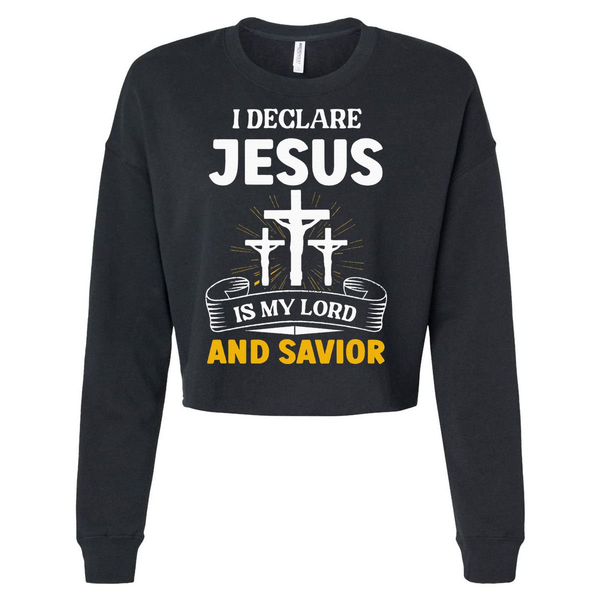 Religious Bible Church Jesus Is My Lord And Savior Cropped Pullover Crew