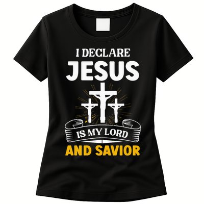 Religious Bible Church Jesus Is My Lord And Savior Womens T-Shirt