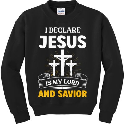 Religious Bible Church Jesus Is My Lord And Savior Kids Sweatshirt