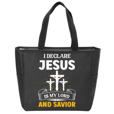 Religious Bible Church Jesus Is My Lord And Savior Zip Tote Bag