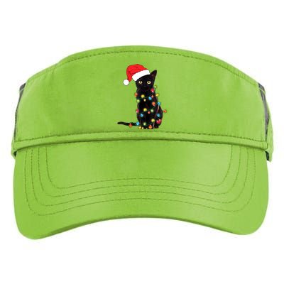 Retro Black Cat Christmas Light Funny Cat Adult Drive Performance Visor