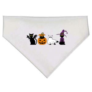 Retro Black Cat Halloween Pumpkin Costume USA-Made Doggie Bandana