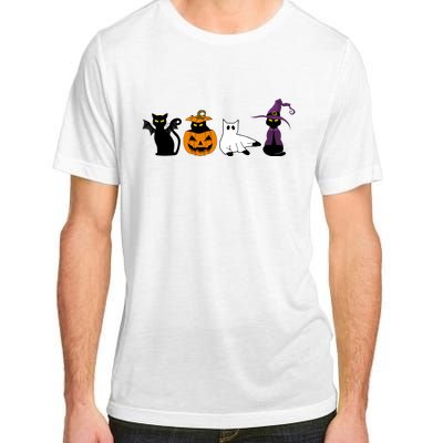 Retro Black Cat Halloween Pumpkin Costume Adult ChromaSoft Performance T-Shirt