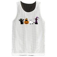 Retro Black Cat Halloween Pumpkin Costume Mesh Reversible Basketball Jersey Tank