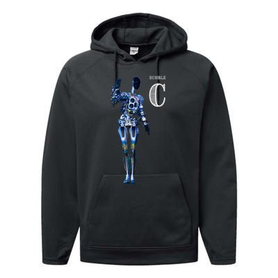 Robot Bumble C Performance Fleece Hoodie