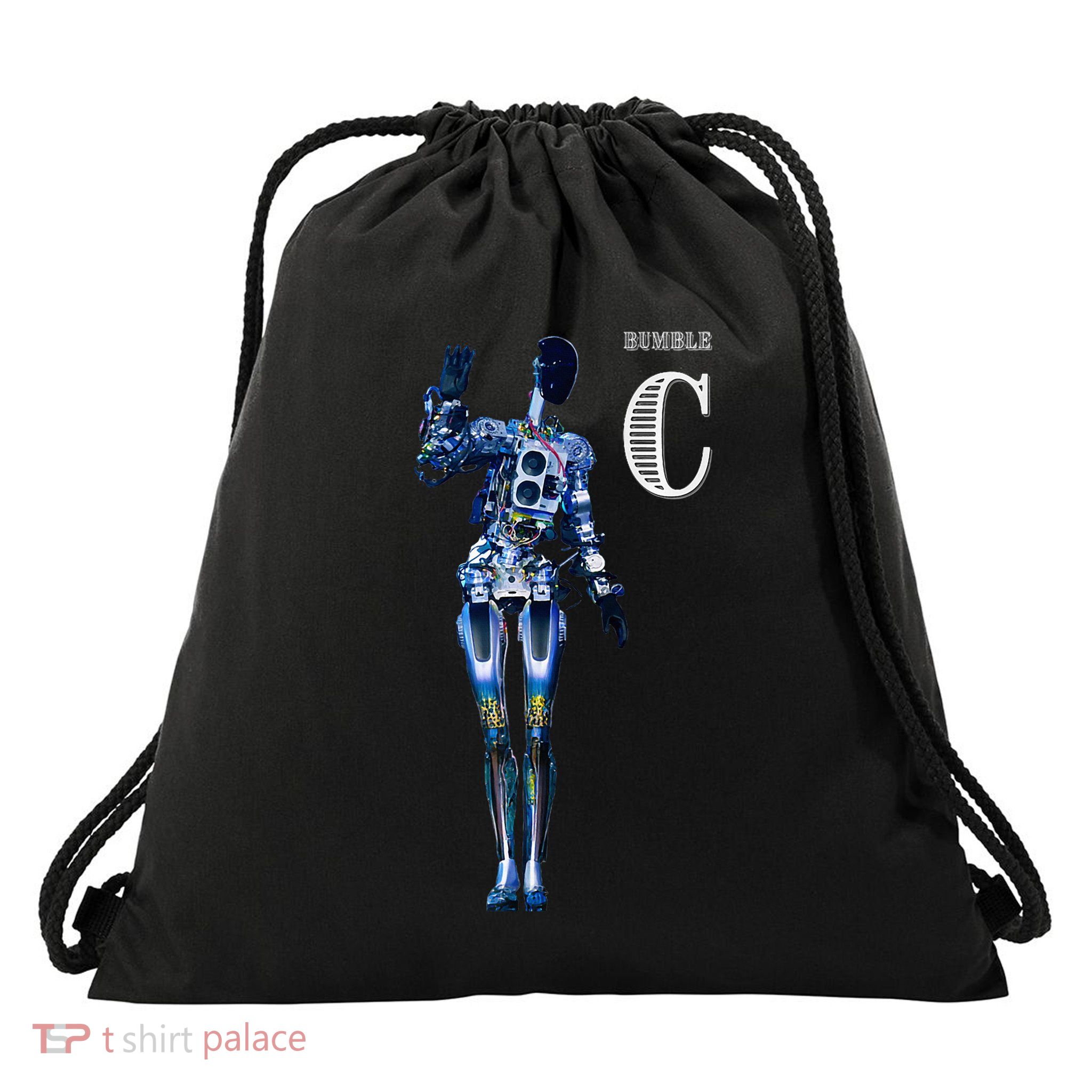 Robot Bumble C Drawstring Bag