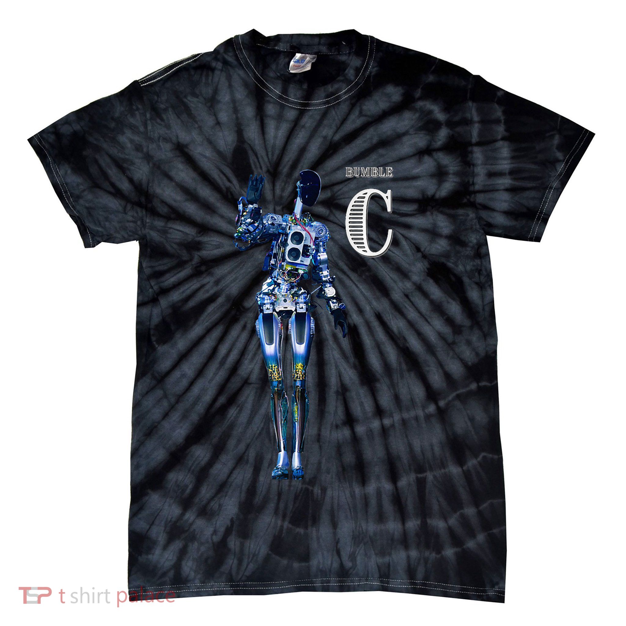 Robot Bumble C Tie-Dye T-Shirt